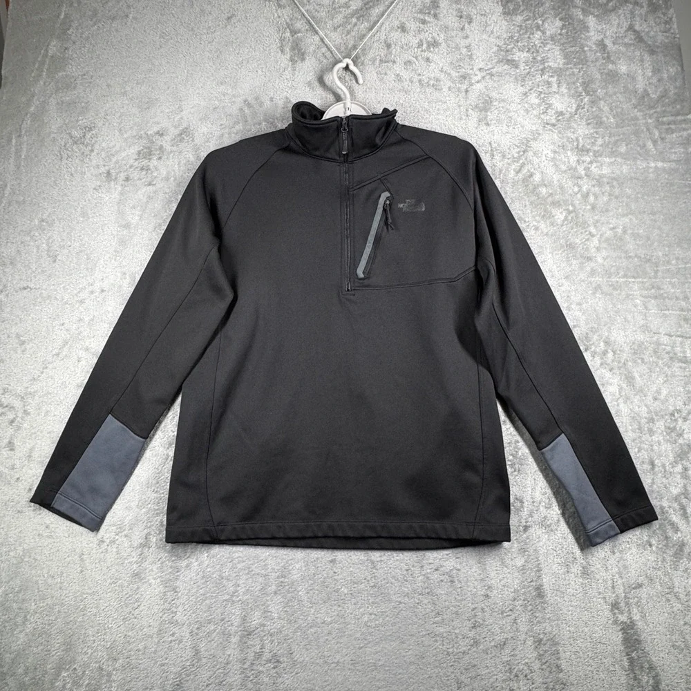 The North Face Men Large Canyonlands Pullover Jacket Sweater Black Gray Gorpcore